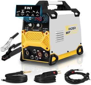 SSIMDER MIG Welder 5 in 1 Plastic Welding/Soldering Iron/Flux MIG/Stick/TIG Welding Machine multiprocess Welder with Plastic Repair Torch Soldering Torch for Outdoor Repairs Farms Home DIY Car Repair