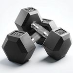 Slovic Dumbbell Set 20 KG (10 KG x 2) | Hexa Dumbbells Set for Home Workout | 20 KG Dumbbells Pair for Exercise | Gym Equipment for Home Workout | Anti Skid Rubber Dumbbells