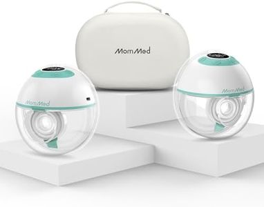 MOMMED Breast Pumps, Hands Free Breast Pump with 4 Modes & 12 Levels, 27 mm Wearable Pump, Rechargeable Leak-Proof Electric Breast Pump, Includes 17/19/21/24 mm Flange Inserts Green