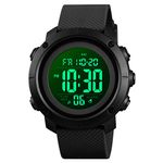 Mens Watches Ultra-Thin Digital Watch Lightweight Sports Watch Waterproof Fashion Outdoor Wrist Watches for Men with Stopwatch LED Ligh Alarm Date