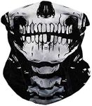 iHeartRaves Skeleton X-Ray Skull Face Gaiter Neck Mask for Men & Women - Skull Gator Mouth Covering Cool Costume Bandana Balaclava