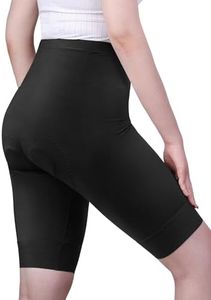 INBIKE Padded Bike Shorts Women Cycling Shorts with Pocket Biking Shorts for Spinning Road Bike MTB, Black, Medium