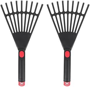 DOITOOL 2Pcs Gardening Grass Rakes Wire Hand Rake Plowing Grass Rakes Agricultural Rakes for Home