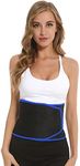 FEimaX Waist Trainer for Women Men Sauna Slimming Body Shaper Adjustable Sweat Belt Gym Fitness Waist Trimmer for Weight Loss and Fat Burning Blue