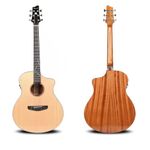 Vault Artisan CE Premium Electro Acoustic Guitar with Solid Spruce Top, Solid Mahogany Back and Sides and Fishman Pickup - Natural