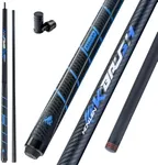 KONLLEN Carbon Fiber Break Cue 58” Low Deflection 2-Piece Heavy Hitter Break Pool Cue with 12.9mm Tip Breaking Cue Professional Billiards Pool Stick (Black)