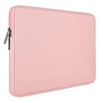 RAINYEAR 11 Inch Laptop Sleeve Soft PU Leather Case Protective Water Resistant Zipper Cover Padded Carrying Bag Compatible with 11.6 MacBook Air Surface for 11" Chromebook Notebook Computer(Pink)