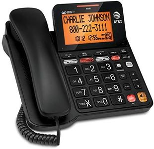 AT&T CD4930 Corded Phone with Digital Answering System and Caller ID, Extra-Large Tilt Display & Buttons, Black