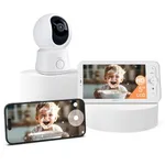 Arenti Baby Monitor, Smart WiFi 6 Baby Camera with 5-Inch Upgraded Wireless Display, 360° View, Auto-Night Vision, Temperature Sensor, Sound & Motion Detection, 2 Way Audio, VOX Mode (B2)
