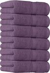 Utopia Towels 6 Pack Premium Hand Towels (16 x 28 inches) 100% Ring Spun Cotton Soft and Absorbent 600 GSM Towels for Bathroom, Gym, Hotel (Plum)