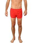 UZZI Men's Basic Running Shorts Swimwear Trunks Neon Purple - Red - XX-Large