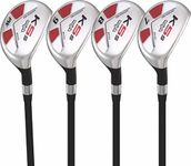 Majek Men's Golf All Hybrid Complete Partial Set, which includes: #7, 8, 9, PW Senior Flex Right Handed New Utility “A Flex Club