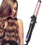 Aibeau Automatic Rotating Hair Curler, 28MM Curling Iron with LCD Display 100-220℃, Large Barrel Beach Hair Waver Curling Wand for Waves, Beach Curls, 1H Auto Off, Gift for Women