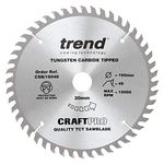 Trend Wood Circular Saw Blade, 160mm Diameter, 20mm Bore, 48 Teeth, TCT, 2.4mm Kerf, +15° Hook, CSB/16048