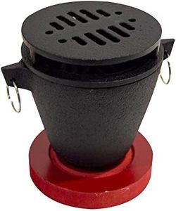 Update International Cast Iron Hibachi Set,Black, 3 - 3/8in x 4.5in
