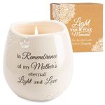 Pavilion Gift Company 19179 in Memory of Mother Ceramic Soy Wax Candle