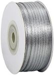 3mm Gray Ribbon Thin Silver Hallowe