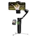 hohem iSteady V3 Ultra Gimbal Stabilizer for iPhone,Phone Gimbal with AI Tracking,Built-in Extendable Rod & Tripod,Fill Light,Detachable Remote Control,Stabilizer for Video Recording| Black