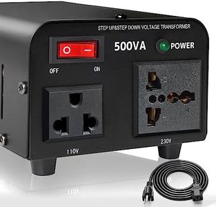 Yinleader 500W Voltage Converter Transformer Step Up/Down (110V to 220V / 220V to 110V) w/Circuit Protection,US Power Cord