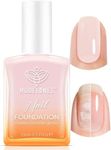 modelones Nail Strengthener Pale Pink White Nail Repair for Damaged Nails Strengthening Polish 15ml Nail Growth and Strengthener Natural Concealer Foundation Nail Care Gifts for Women