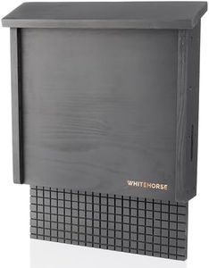 WHITEHORSE Certified Bat House for Outdoors - A 1-Chamber Bat Box - Certified by MTBC - Get Rid of Mosquitoes While Supporting Bats (Black)