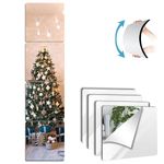 BQRIS Unbreakable Full Length Wall Mirror,The Door Mirror,4Pack 10''x10'',Acrylic Mirror Kids,Shatterproof Plexiglass Long Mirrors for Bedroom Closet,Children Non Glass Stick on Mirror
