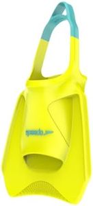Speedo Unisex Biofuse FitneS Fin | Swim Training | Swiming Fin | Flippers, Hyper Yelow/Cobalt/Emerald, M