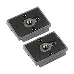 Pack Of 2 Quick Release Plates with 1/4 Inch Screw, Compatible with Manfrotto 200PL-14 Tripod Quick Release Plate