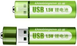 1.5V AA Rechargeable Battery 1800mWh USB AA Rechargeable li-ion Battery for Remote Control Mouse Small Fan Electric Toy Battery (2)