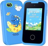 KAKTIN Kids Phone for Boy, Toddler Toy Phone Birthday Gifts Toys for 3 4 5 6 7 8 years old Kids Camera Phone with Dual Camera Music Player Puzzle Games,SD Card