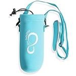 Live Infinitely Universal Water Bottle Carrier - Removable & Adjustable Strap Bottle Holder for Walking, Running & Hiking - Keeps Drinks Cold Due to Insulated Neoprene Sleeve - Teal