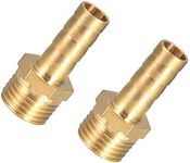 EMSea 2 Pcs 1/4inch/6mm Brass Barbe