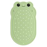 UNEEDE Non Slip Bath Mat for Kids, Frog-Shaped Bathtub Mat Non Slip Anti Mould, 76 x 45 cm, Rubber Bath Mats for Babies & Children, Bath Mat for Bathtub with Strong Suction Cups, Machine Washable