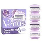 Gillette Venus ComfortGlide Breeze Razor Blades Women, Pack of 4 Razor Blade Refills, Lubrastrip with A Touch of Botanical Oils