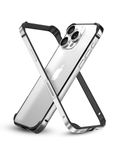 RAEGR iPhone 16 Pro Case | Anodized Aluminum Bumper | Supports Mag-Safe Wireless Charging | Edge Armor Protective Minimal Case Designed for iPhone 16 Pro (6.3-Inch) (2024) - White Titanium RG10580