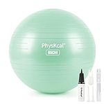 PhysKcal Gym Ball 65cm Teal Exercise Swiss Ball for Fitness Yoga Pilates Pregnancy, Anti Burst Ball Chair for Balance, Stability, Quick Pump Included