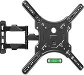 ELIVED TV Wall Mount for Most 26-55 Inch TVs, Swivel and Tilt Full Motion TV Mount with Single Stud Perfect Center Design, TV Bracket Max VESA 400x400mm, Holds up to 88 lbs.