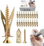 Drywall Anchors and Screws kit Self Drilling Drywall Anchors,New Drywall Screws and Anchors with Door Hinge Repair Tool Easy for Fixing Garden Statues,Patio Furniture,Garden Decor(1.18IN,20pcs)
