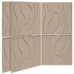 BUBOS Large Acoustic Panels, Pack of 6 – 60 x 60 cm Self-Adhesive Soundproof Wall Panels, Thickened Decorative Sound Absorbing Foam Panels for Studio, Office & Home Cinema – Camel
