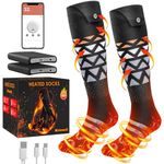 Heated Socks, 2023 Upgraded Heated Socks for Men Women, Electric Socks with APP Control, 5000mAh Battery Powered Electric Socks for Men, Rechargeable Heated Socks for Cycling Skiing Fishing Hiking(M)