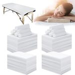 400 Pcs Disposable Bed Sheets for Massage Table 31" x 71" Massage Table Sheet Soft Non Woven Bed Cover Breathable for SPA Massage Beauty Tattoos(White)