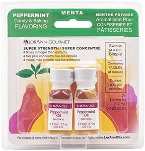 LorAnn Peppermint Oil SS Natural Flavor, 1 dram bottle (.125 fl oz - 3.7ml - 1 teaspoon) Twin pack blistered