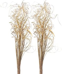 Royal Imports Sparkle Glitter Curly Ting Ting Branches Vase Filler for Wedding, Holiday & Home Decoration, 26”, 75 Stems (Gold)
