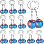 Oudain Colorful Globe Keychains Bulk, Planet Earth Toy Ball Keyring Pendant for Backpack Kid Traveler School Educational Tool, As Shown in the Pictures