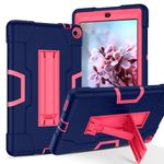 DUEDUE Case for Walmart Onn 8 Inch Gen 3 2022, Kickstand Shockproof Hybrid Hard PC Cover Rugged Protective Tablet Case for Onn 8 Inch 3rd Generation(Model:100071483),Blue/Red