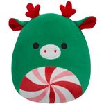 Squishmallows Original 7.5-Inch Green Moose with Peppermint Swirl Tummy Small-Sized Ultrasoft Plush