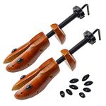 ECHODONE Echodo 2 Way Cedar Shoe Trees for Men Wooden Shoe Stretcher Adjustable Unisex Shaper Large Size for Men and Women, Wood Shaper Women's Size 10 to 13.5 Man's Size 9 to 13