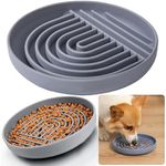 Mtxorvix Slow Feeder Dog Bowls, Silicon Dog Bowl Slow Feeder, Non Slip Dog Slow Feeder Bowl, Cat Slow Feeder, Puzzle Silicone Dog Feeding Bowls with Suction Cups, Anti-Choking, Reduces Boredom,Anxiety