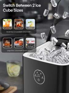 FOHERE Countertop Ice Maker – 14KG Daily Capacity