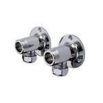 ENKI P10 Backplate Wall Elbows Exposed Pipes Thermostatic Bar Mixer Shower Valve, Shower Fixing Kit, Surface Mounted Pipework Fittings